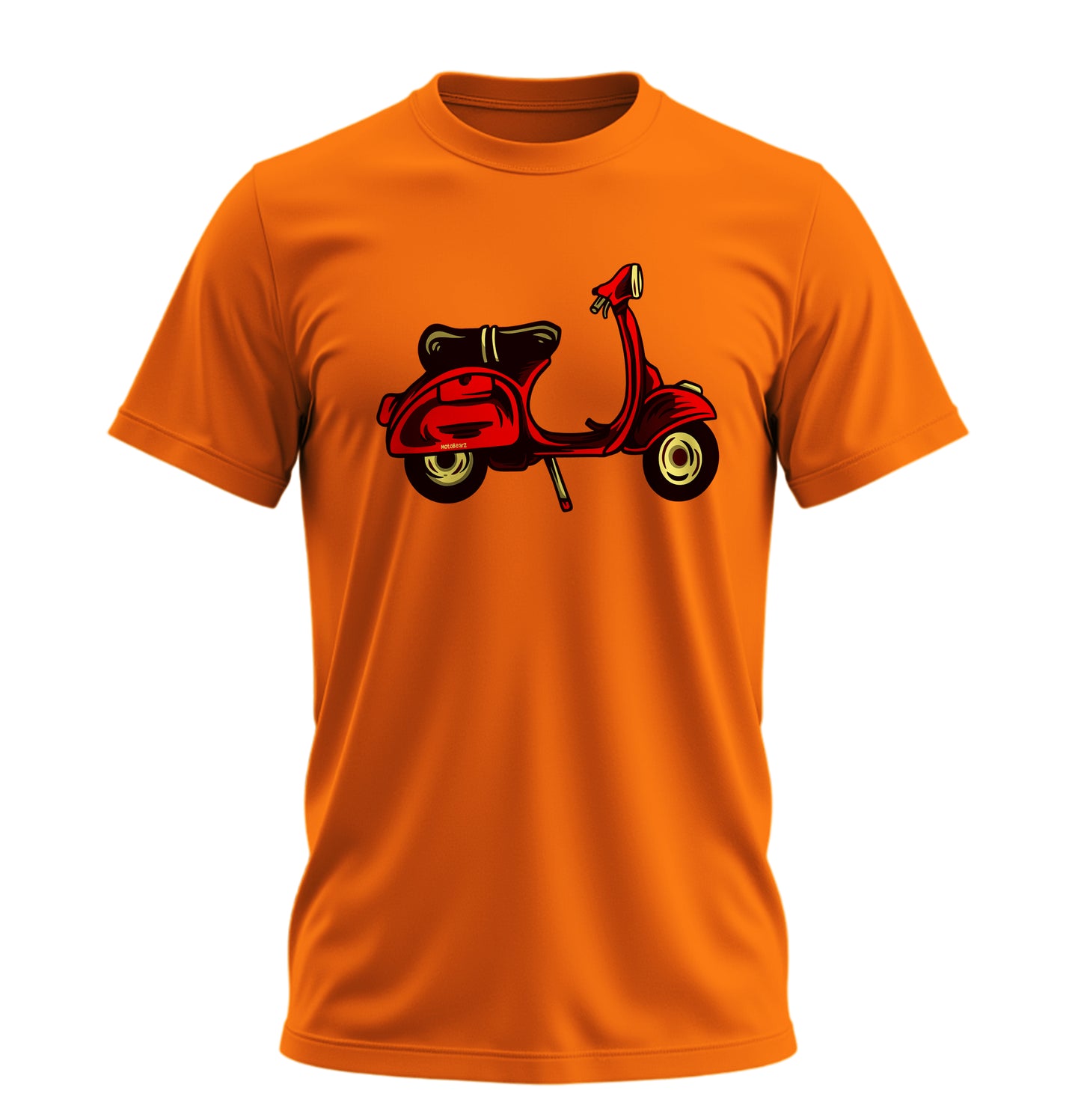 Red Scooter Nostalgia - 10 Farklı Renk - Unisex Rahat Kalıp Baskılı Tişört - Moto Garage Collection