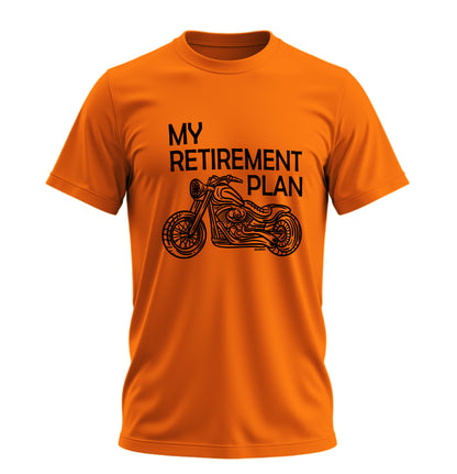 Benim Emeklilik Planım - My Retirement Plan - 10 Farklı Renk - Unisex Rahat Kalıp Baskılı Tişört - Moto Garage Collection