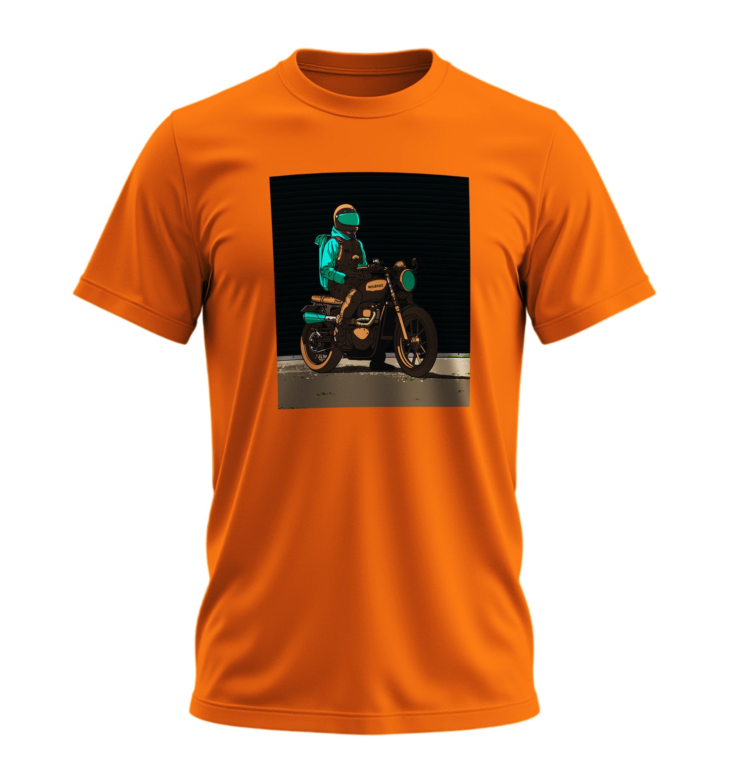 Green Neon Rider - 10 Farklı Renk - Unisex Rahat Kalıp Baskılı Tişört - Moto Garage Collection