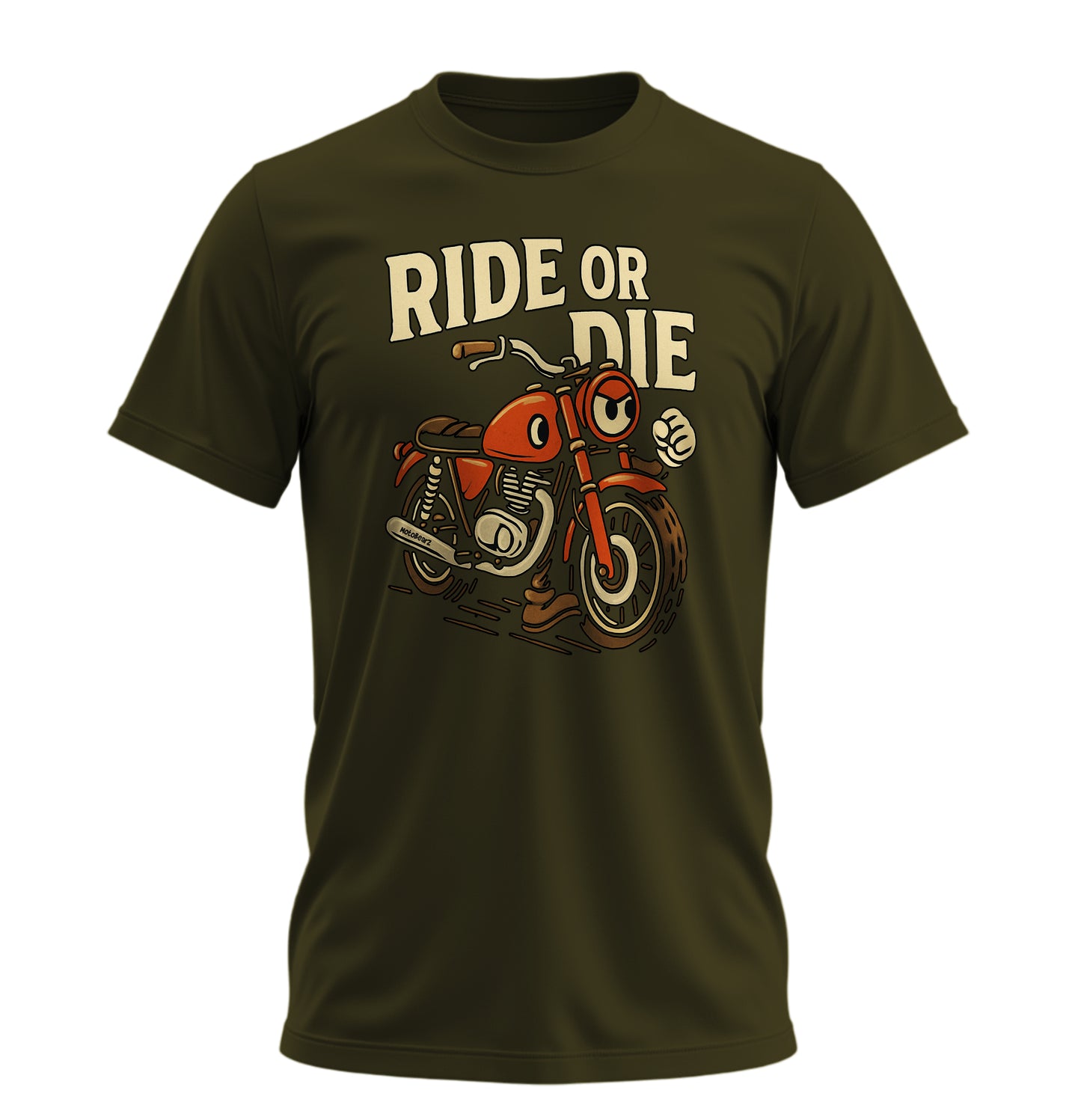 Ride or Die - 10 Farklı Renk - Unisex Rahat Kalıp Baskılı Tişört - Moto Garage Collection