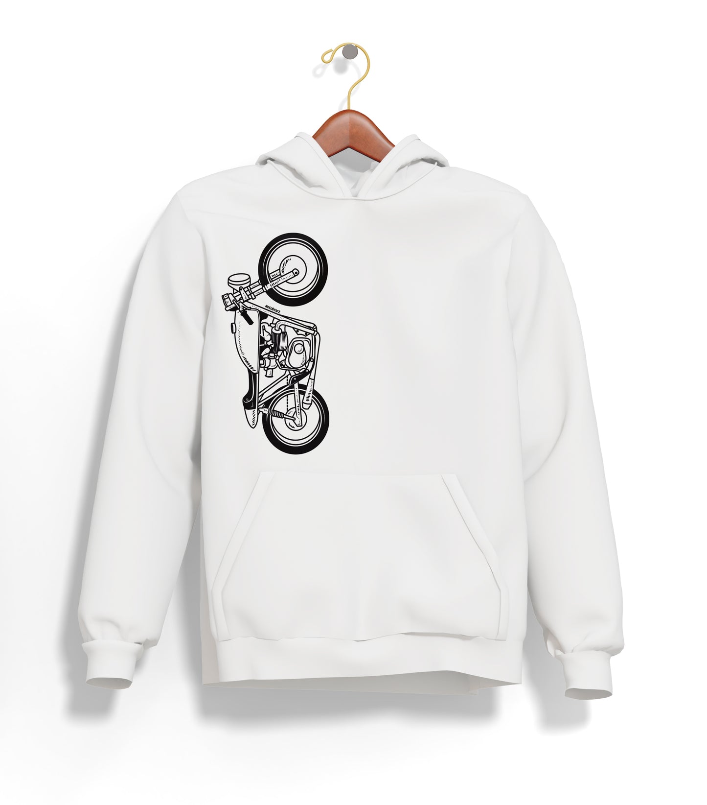 The Classic Shadow Fang Hoodie – Şardonlu Kalın Unisex Motosiklet Kapüşonlu Sweatshirt - Hoodie Collection