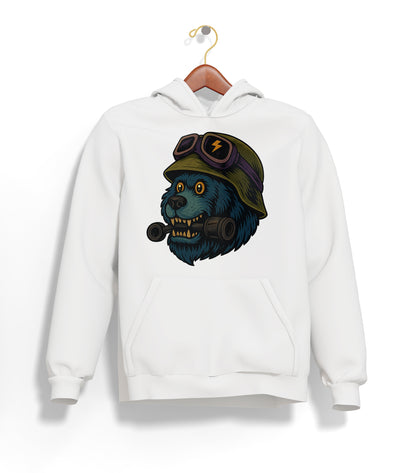 Crazy BearZ Hoodie – Şardonlu Kalın Unisex Motosiklet Kapüşonlu Sweatshirt - Hoodie Collection