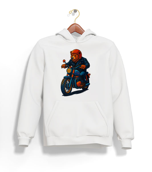 Orange BearZ Hoodie – Şardonlu Kalın Unisex Motosiklet Kapüşonlu Sweatshirt - Hoodie Collection