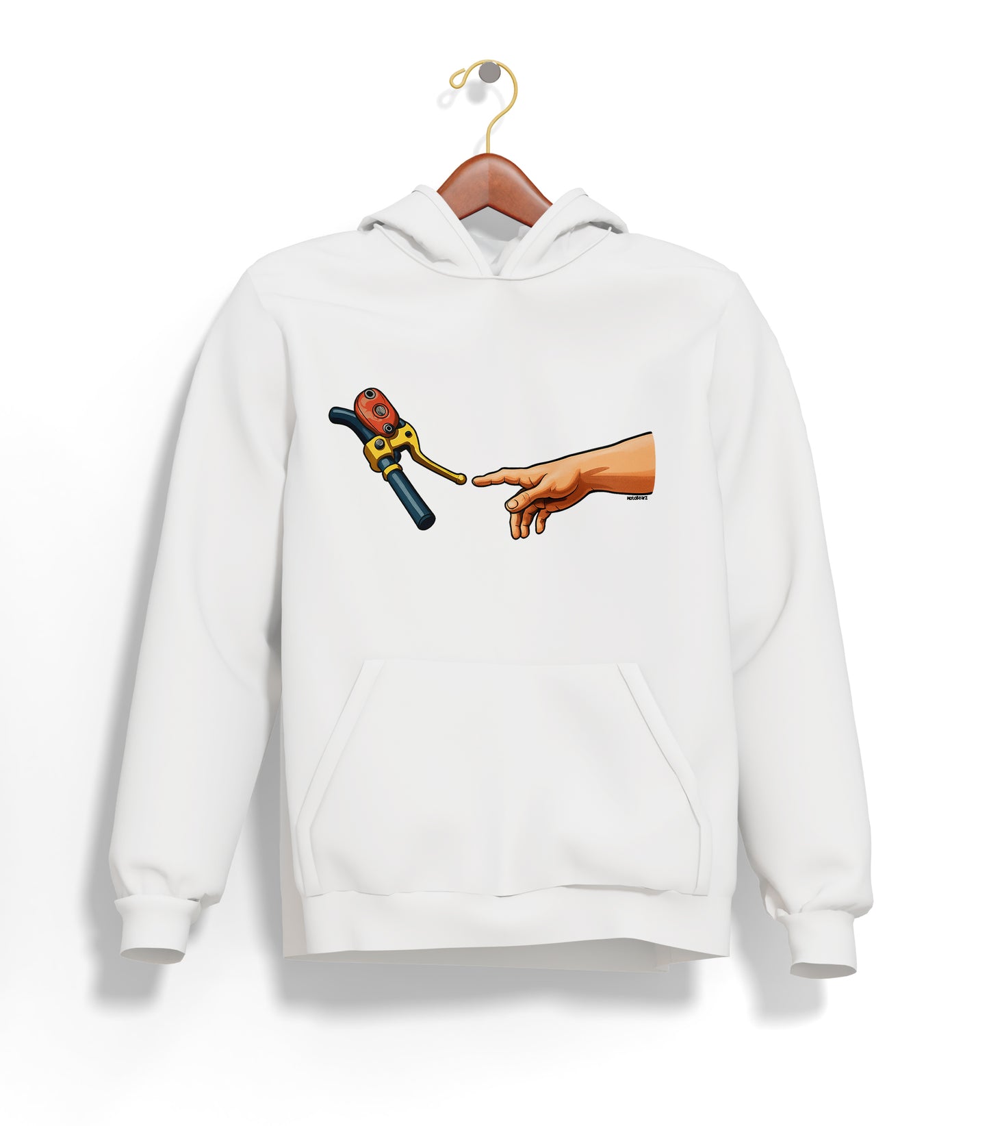 Touch The Motorcycle Hoodie – Şardonlu Kalın Unisex Motosiklet Kapüşonlu Sweatshirt - Hoodie Collection