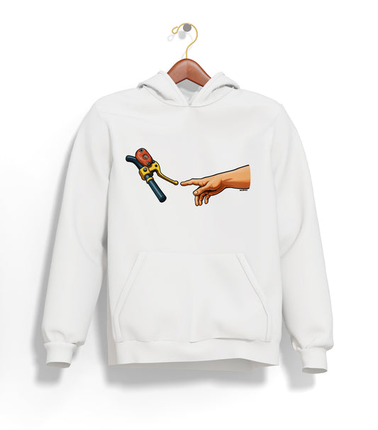 Touch The Motorcycle Hoodie – Şardonlu Kalın Unisex Motosiklet Kapüşonlu Sweatshirt - Hoodie Collection