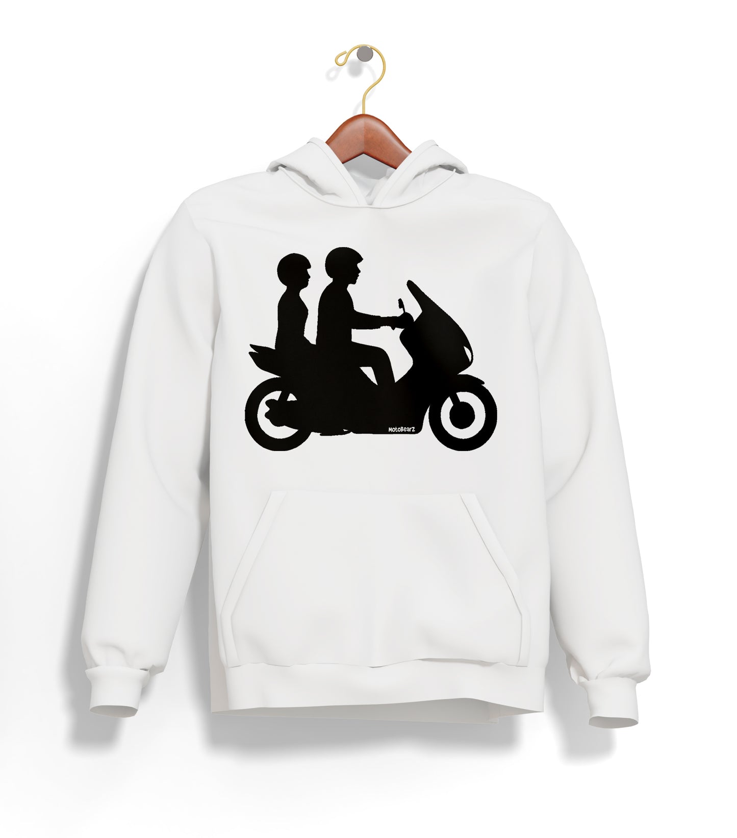 Double Riders Hoodie – Şardonlu Kalın Unisex Motosiklet Kapüşonlu Sweatshirt - Hoodie Collection