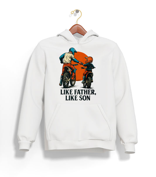 Like Father, Like Son - Baba Oğul Hoodie – Şardonlu Kalın Unisex Motosiklet Kapüşonlu Sweatshirt - Hoodie Collection