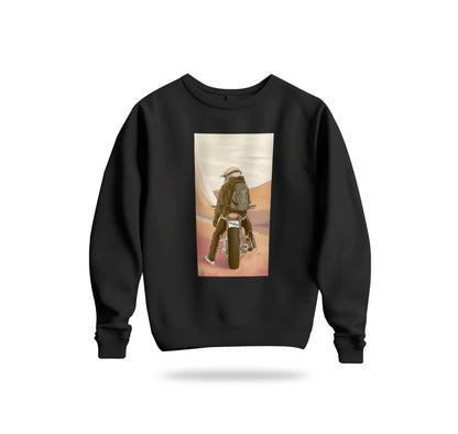 Desert Ride Sweatshirt Baskılı Bisiklet Yaka – Unisex Sweat Collection