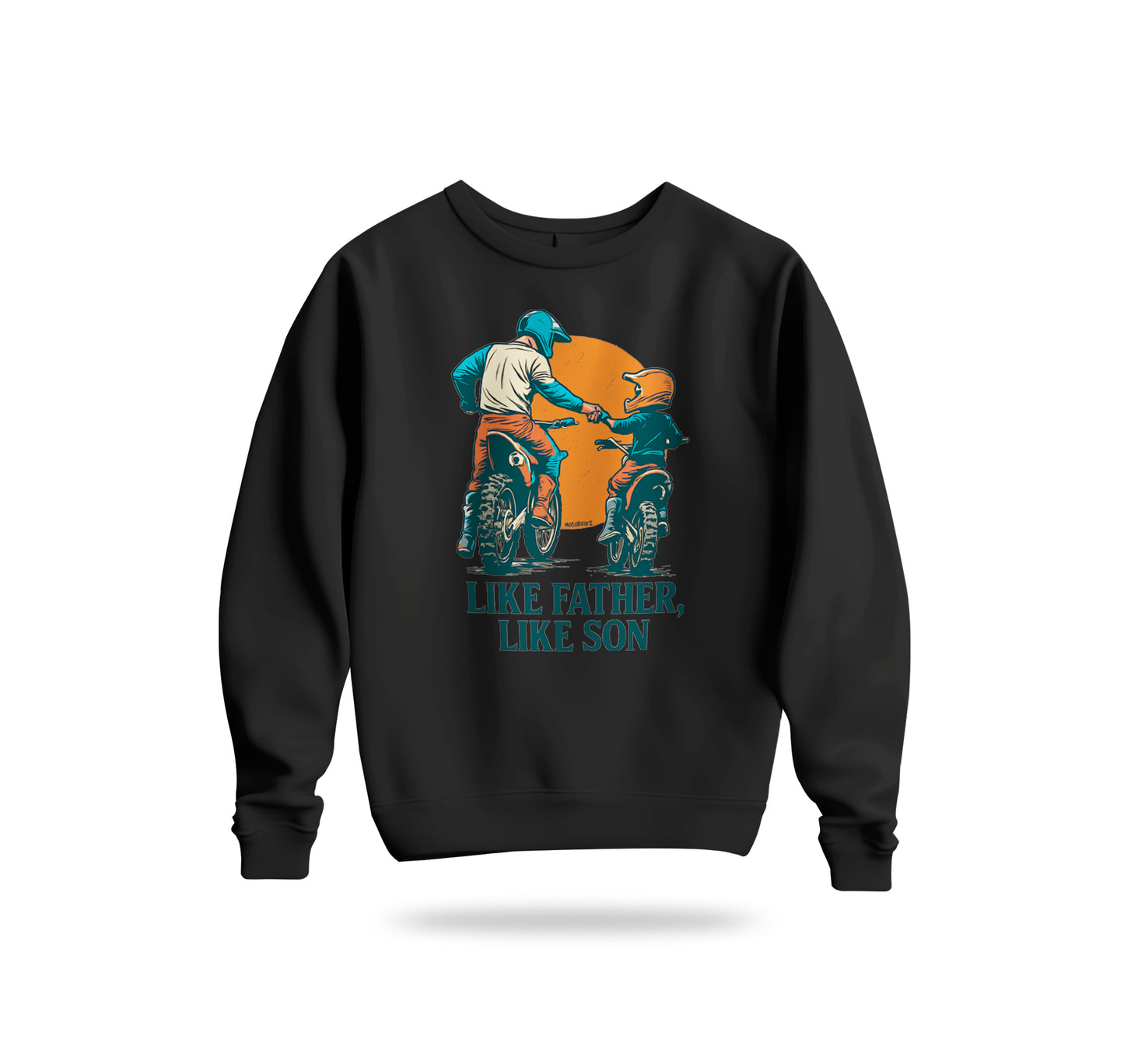Like Father, Like Son - Baba Oğul Sweatshirt Baskılı Bisiklet Yaka – Unisex Sweat Collection