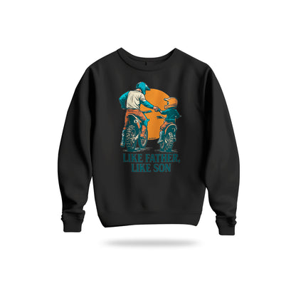 Like Father, Like Son - Baba Oğul Sweatshirt Baskılı Bisiklet Yaka – Unisex Sweat Collection
