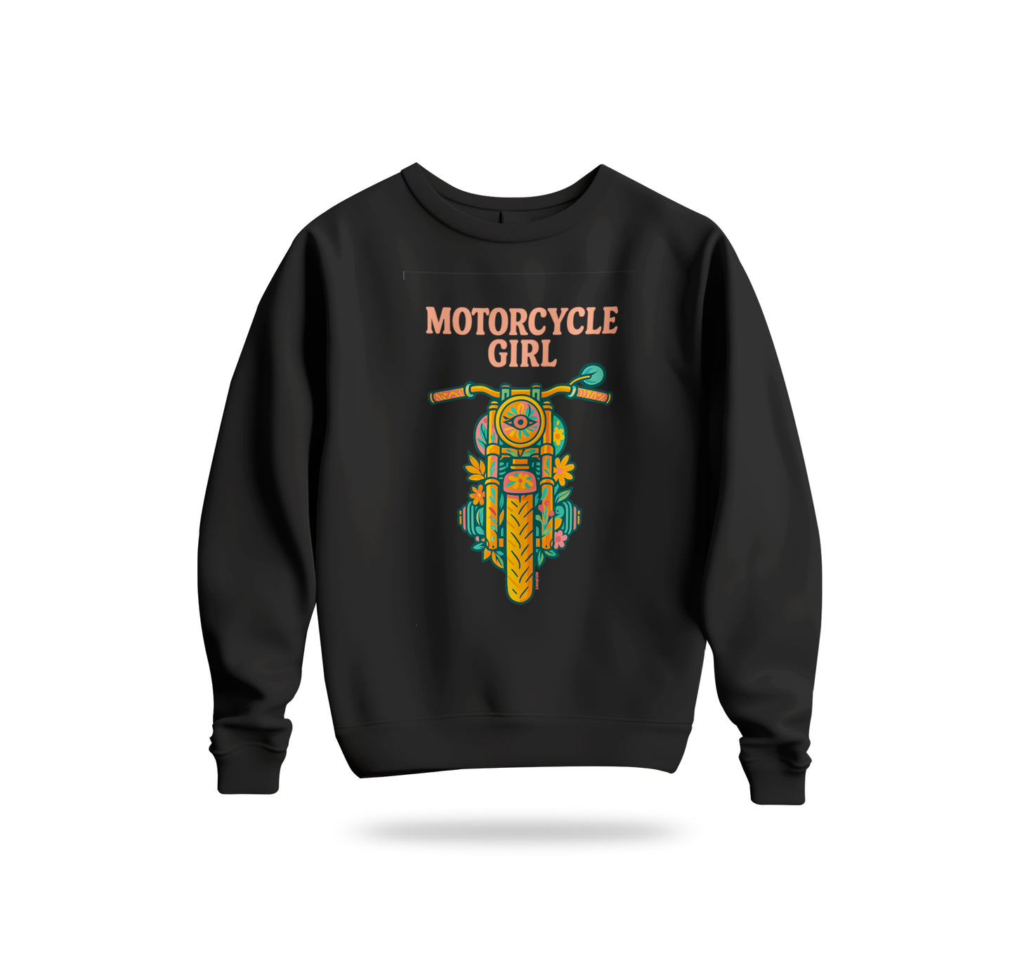The Motorcycle Girl Sweatshirt Baskılı Bisiklet Yaka – Unisex Sweat Collection