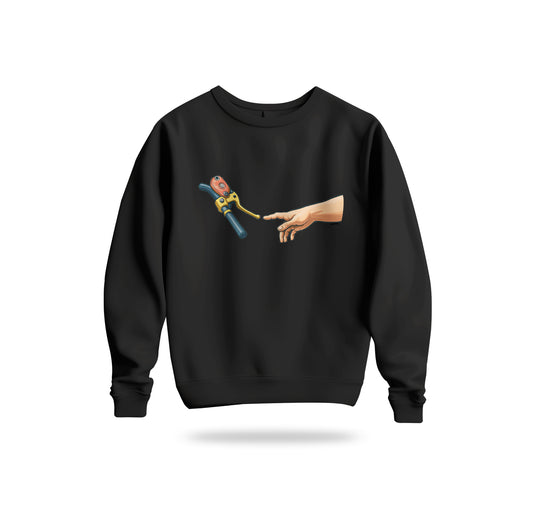 Touch The Motorcycle Sweatshirt Baskılı Bisiklet Yaka – Unisex Sweat Collection