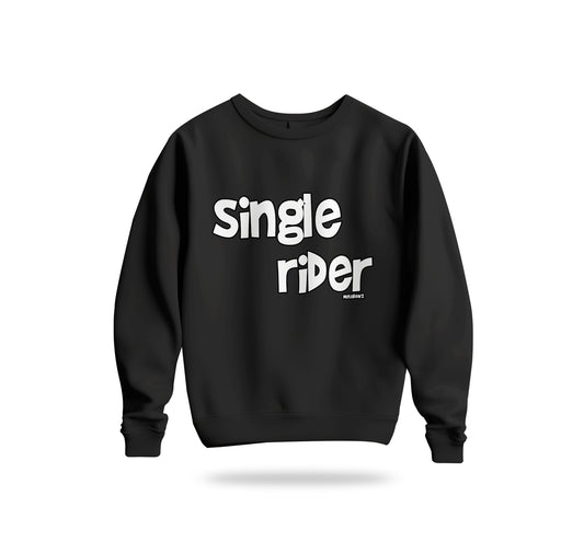 Single Rider Sweatshirt Baskılı Bisiklet Yaka – Unisex Sweat Collection
