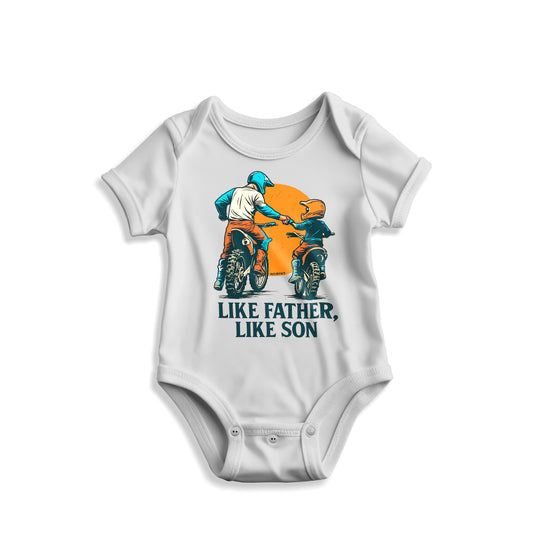 Like Father, Like Son - Baba Oğul MotoBearZ Bebek Zıbını – Minik Ruhlara Büyük Stil - Yumuşacık Pamuklu Tasarım