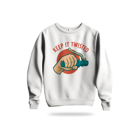 Keep It Twisted Sweatshirt Baskılı Bisiklet Yaka – Unisex Sweat Collection