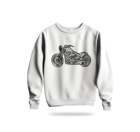 Chopper Line Sweatshirt Baskılı Bisiklet Yaka – Unisex Sweat Collection