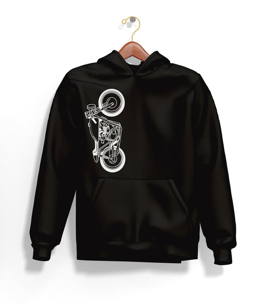 The Classic Shadow Fang Hoodie – Şardonlu Kalın Unisex Motosiklet Kapüşonlu Sweatshirt - Hoodie Collection