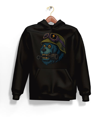Crazy BearZ Hoodie – Şardonlu Kalın Unisex Motosiklet Kapüşonlu Sweatshirt - Hoodie Collection