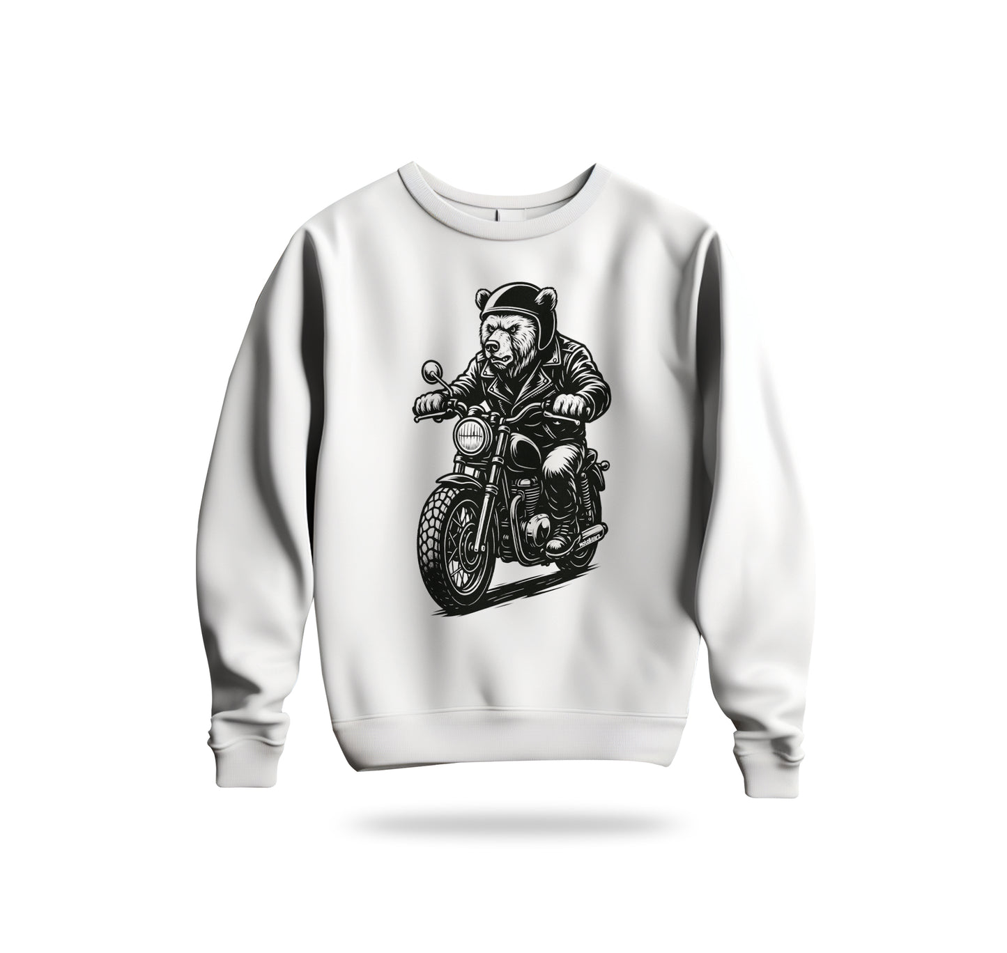 Black N White BearZ Sweatshirt Baskılı Bisiklet Yaka – Unisex Sweat Collection