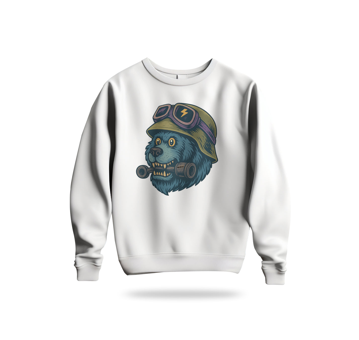 Crazy BearZ Sweatshirt Baskılı Bisiklet Yaka – Unisex Sweat Collection