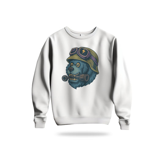Crazy BearZ Sweatshirt Baskılı Bisiklet Yaka – Unisex Sweat Collection