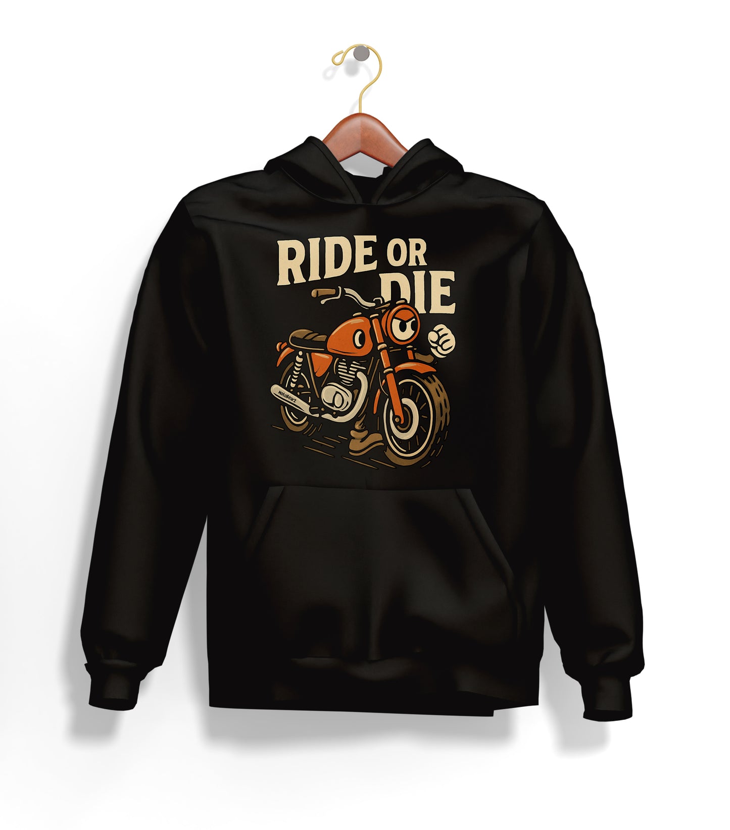 Ride or Die Hoodie – Şardonlu Kalın Unisex Motosiklet Kapüşonlu Sweatshirt - Hoodie Collection