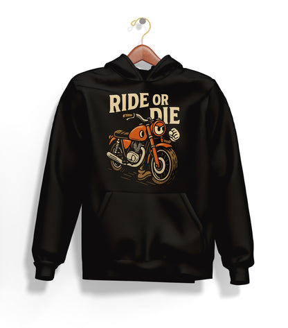 Ride or Die Hoodie – Şardonlu Kalın Unisex Motosiklet Kapüşonlu Sweatshirt - Hoodie Collection