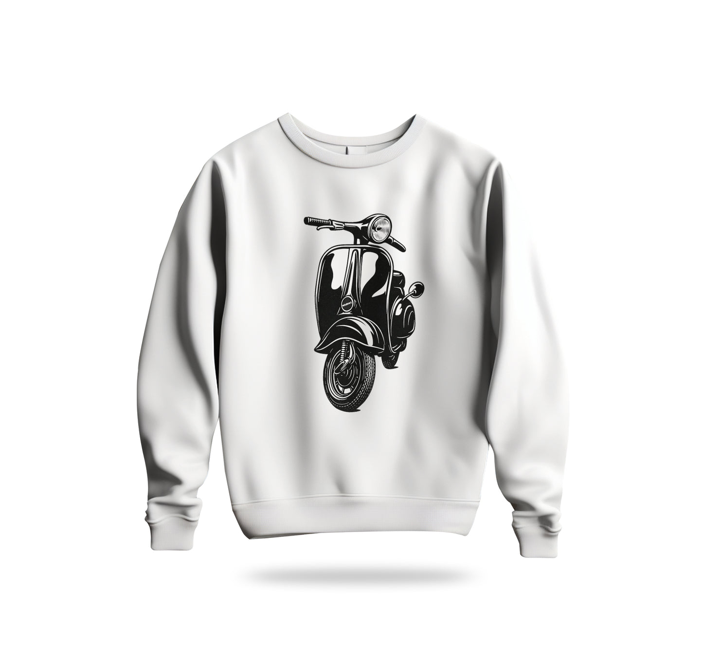 The Nostalgic Scooter Sweatshirt Baskılı Bisiklet Yaka – Unisex Sweat Collection