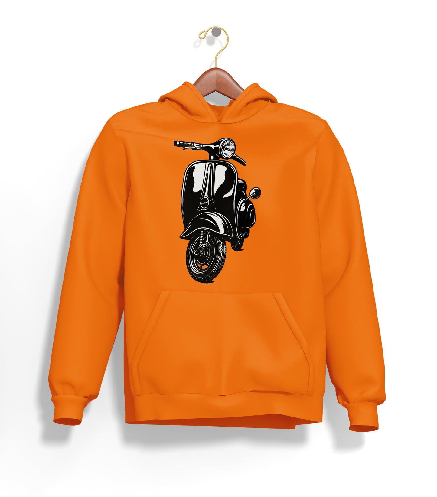 The Nostalgic Scooter Hoodie – Şardonlu Kalın Unisex Motosiklet Kapüşonlu Sweatshirt - Hoodie Collection