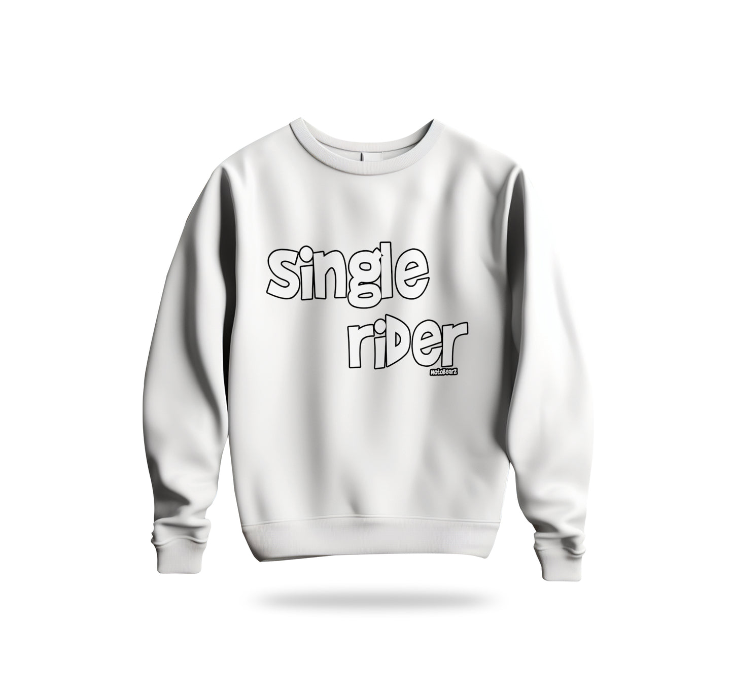 Single Rider Sweatshirt Baskılı Bisiklet Yaka – Unisex Sweat Collection