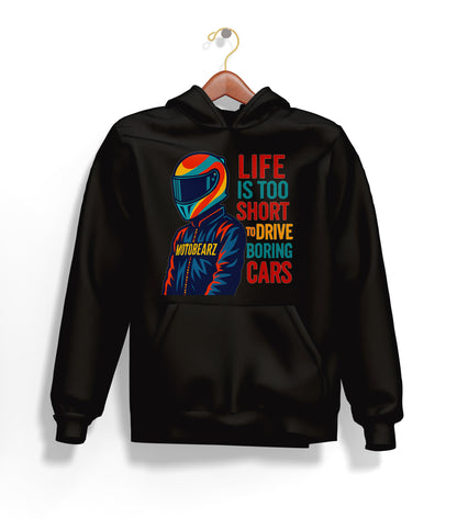 Life is Too Short Hoodie – Şardonlu Kalın Unisex Motosiklet Kapüşonlu Sweatshirt - Hoodie Collection