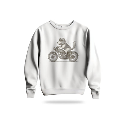 Motorcycle Dog Sweatshirt Baskılı Bisiklet Yaka – Unisex Sweat Collection