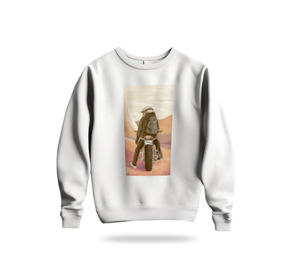 Desert Ride Sweatshirt Baskılı Bisiklet Yaka – Unisex Sweat Collection