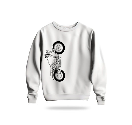 The Classic Crimson Vulture Chopper Sweatshirt Baskılı Bisiklet Yaka – Unisex Sweat Collection