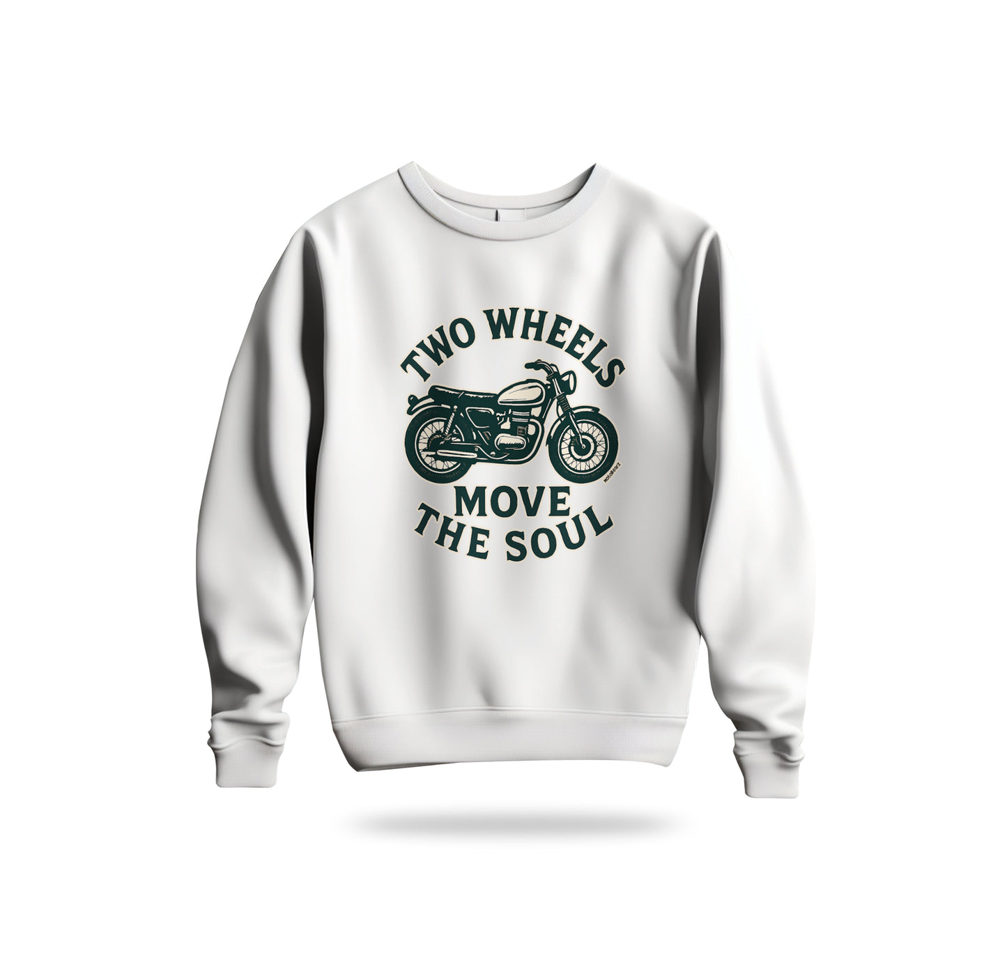 Two Wheels Move The Soul - İki Teker Ruhu Taşır Sweatshirt Baskılı Bisiklet Yaka – Unisex Sweat Collection