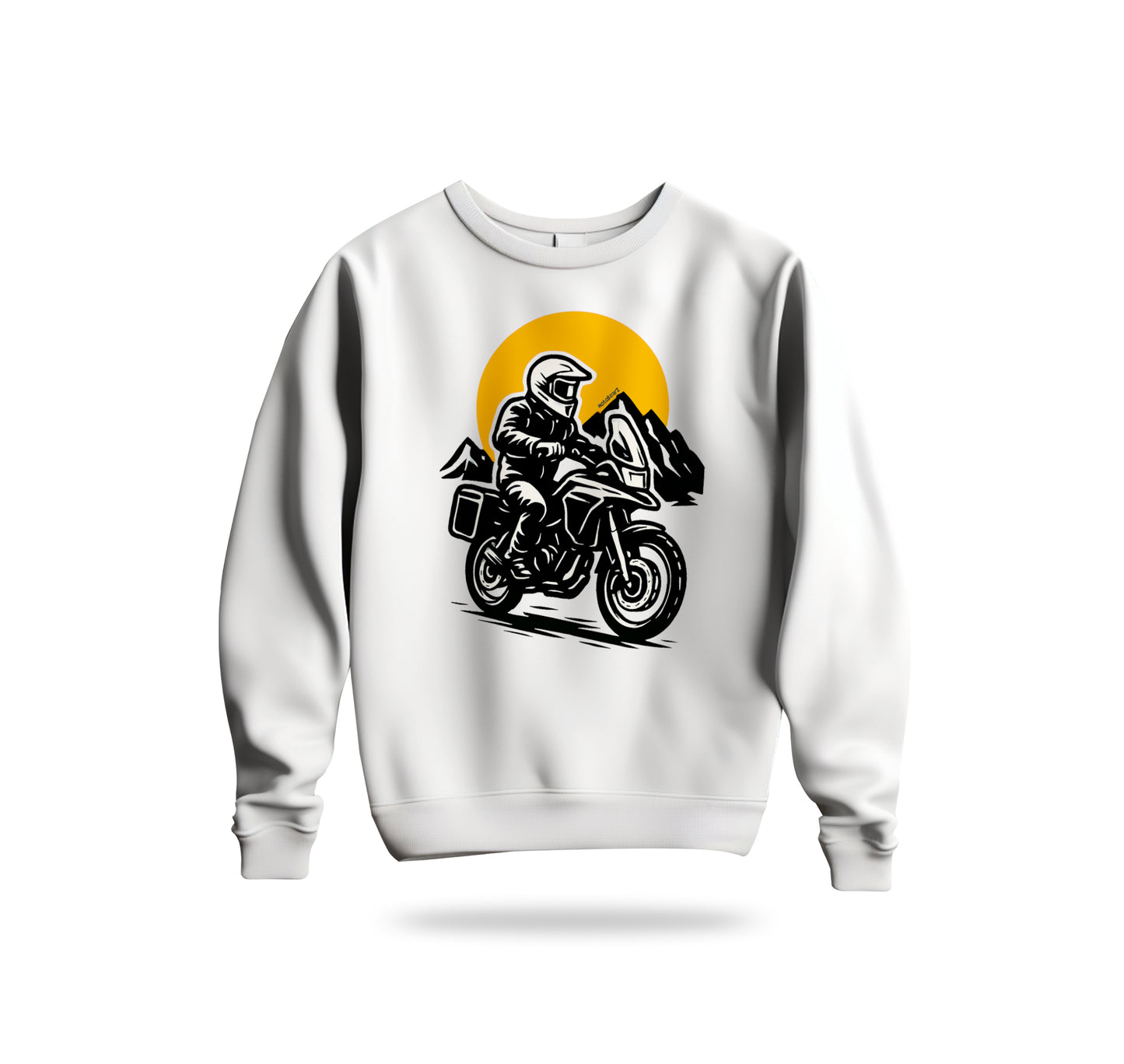 Adventure Biker Sweatshirt Baskılı Bisiklet Yaka – Unisex Sweat Collection