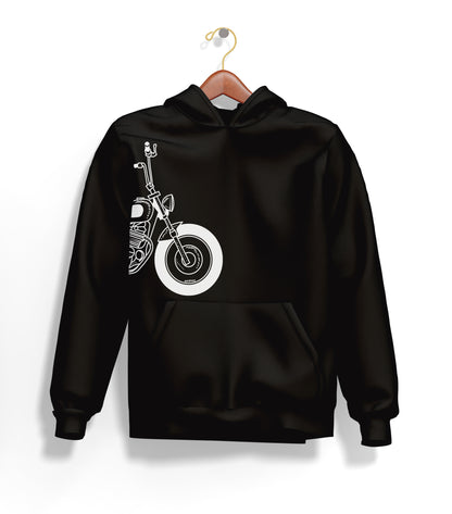 The Classic Voodoo Torque Hoodie – Şardonlu Kalın Unisex Motosiklet Kapüşonlu Sweatshirt - Hoodie Collection