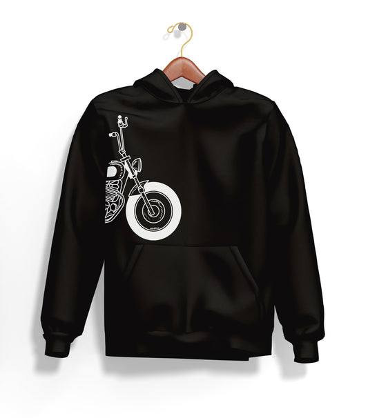The Classic Voodoo Torque Hoodie – Şardonlu Kalın Unisex Motosiklet Kapüşonlu Sweatshirt - Hoodie Collection