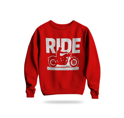 Ride Sweatshirt Baskılı Bisiklet Yaka – Unisex Sweat Collection