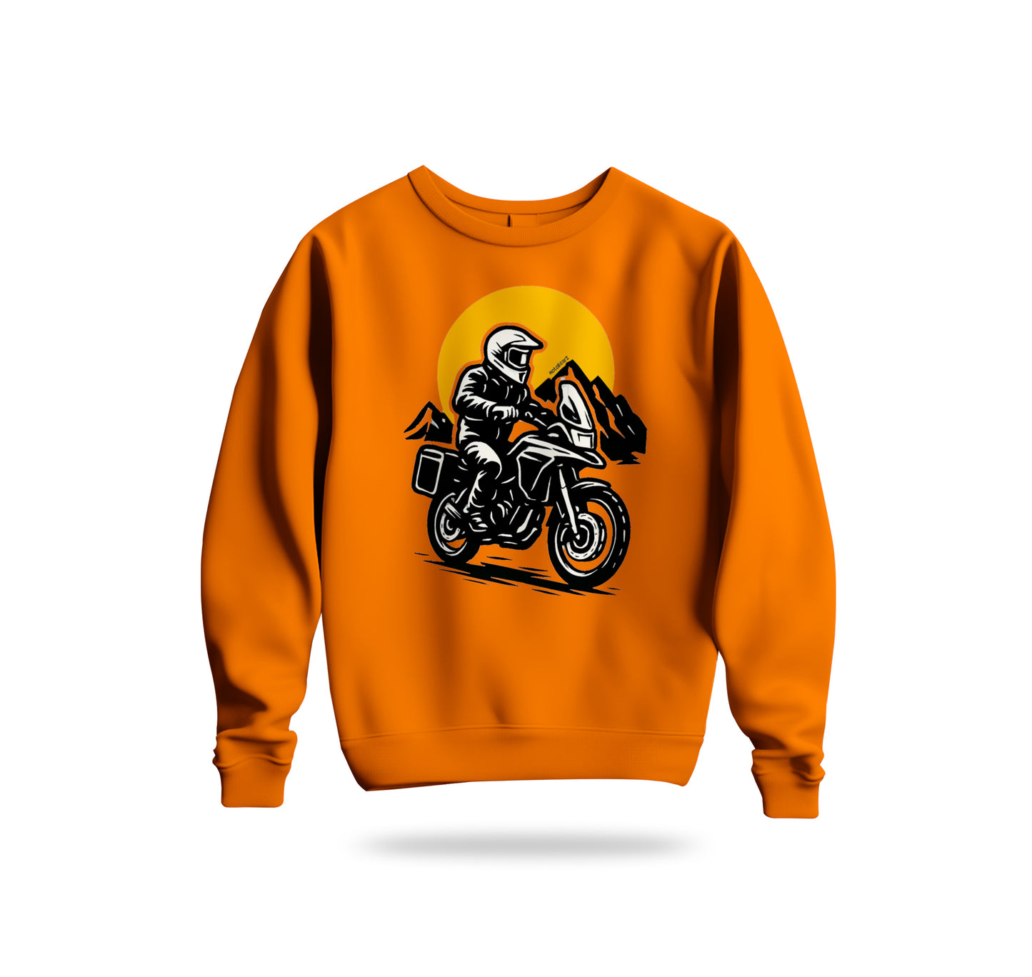 Adventure Biker Sweatshirt Baskılı Bisiklet Yaka – Unisex Sweat Collection