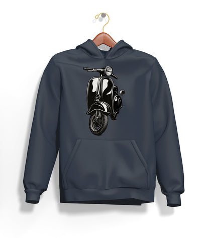 The Nostalgic Scooter Hoodie – Şardonlu Kalın Unisex Motosiklet Kapüşonlu Sweatshirt - Hoodie Collection