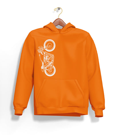 The Classic Shadow Fang Hoodie – Şardonlu Kalın Unisex Motosiklet Kapüşonlu Sweatshirt - Hoodie Collection