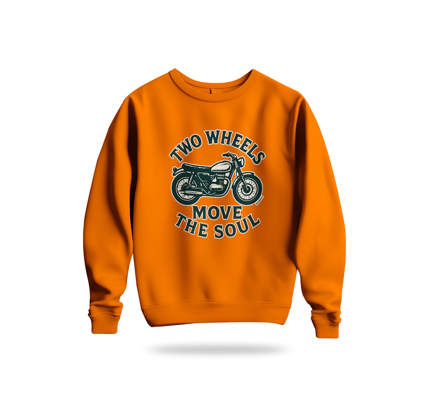 Two Wheels Move The Soul - İki Teker Ruhu Taşır Sweatshirt Baskılı Bisiklet Yaka – Unisex Sweat Collection