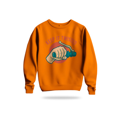 Keep It Twisted Sweatshirt Baskılı Bisiklet Yaka – Unisex Sweat Collection