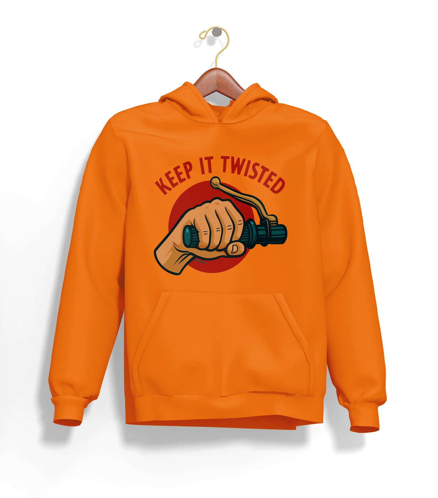 Keep It Twisted Hoodie – Şardonlu Kalın Unisex Motosiklet Kapüşonlu Sweatshirt - Hoodie Collection