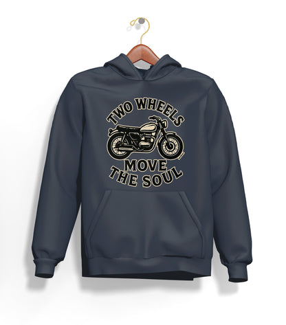 Two Wheels Move The Soul - İki Teker Ruhu Taşır Hoodie – Şardonlu Kalın Unisex Motosiklet Kapüşonlu Sweatshirt - Hoodie Collection