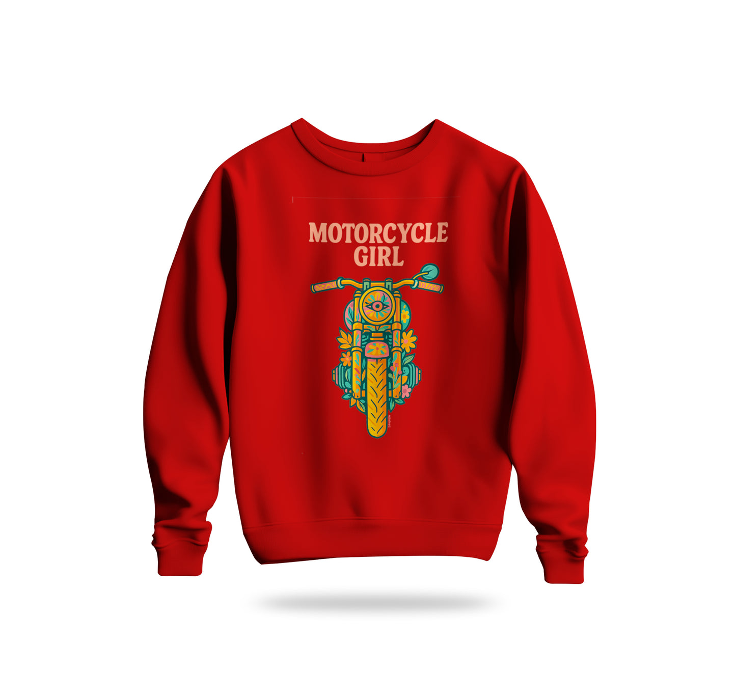 The Motorcycle Girl Sweatshirt Baskılı Bisiklet Yaka – Unisex Sweat Collection