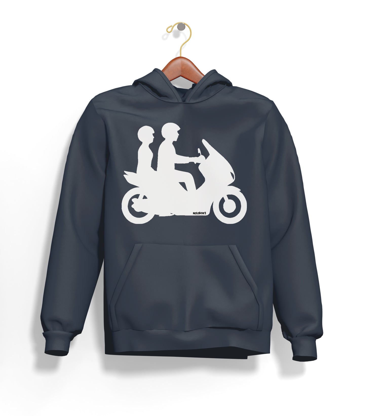Double Riders Hoodie – Şardonlu Kalın Unisex Motosiklet Kapüşonlu Sweatshirt - Hoodie Collection