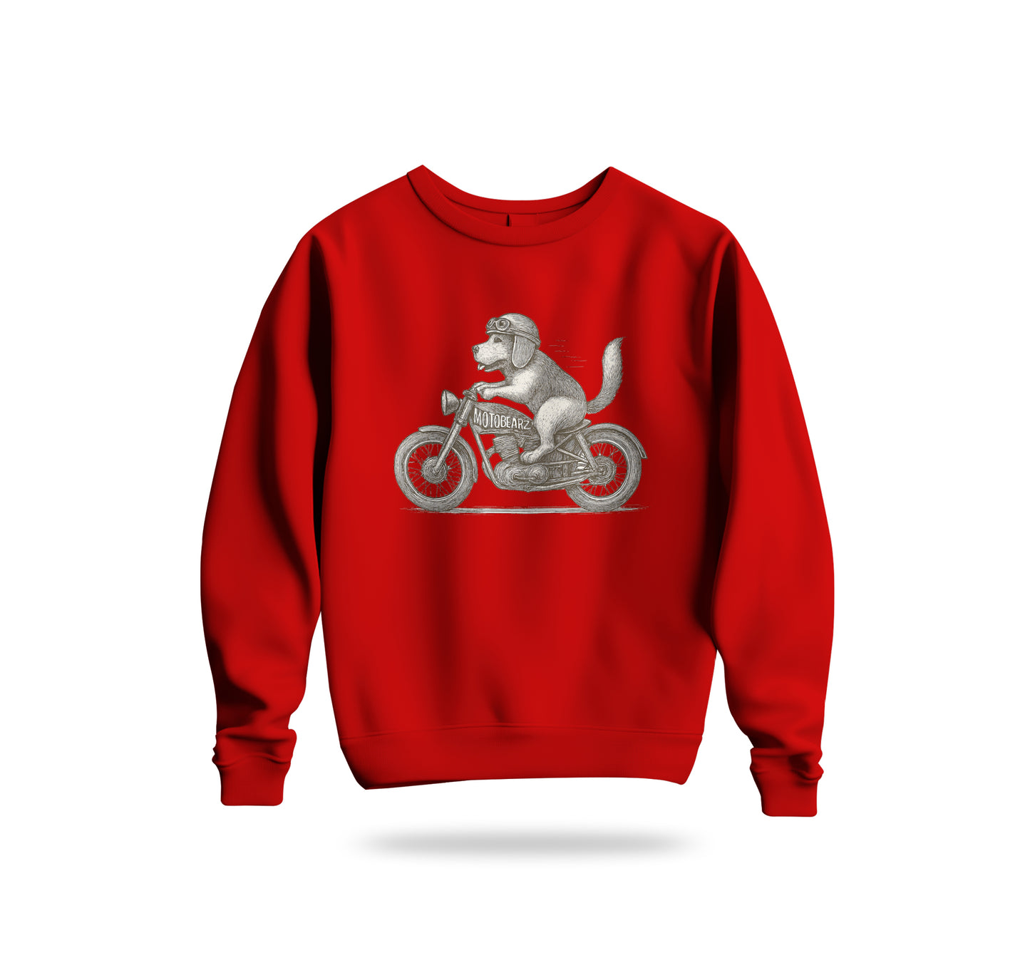 Motorcycle Dog Sweatshirt Baskılı Bisiklet Yaka – Unisex Sweat Collection