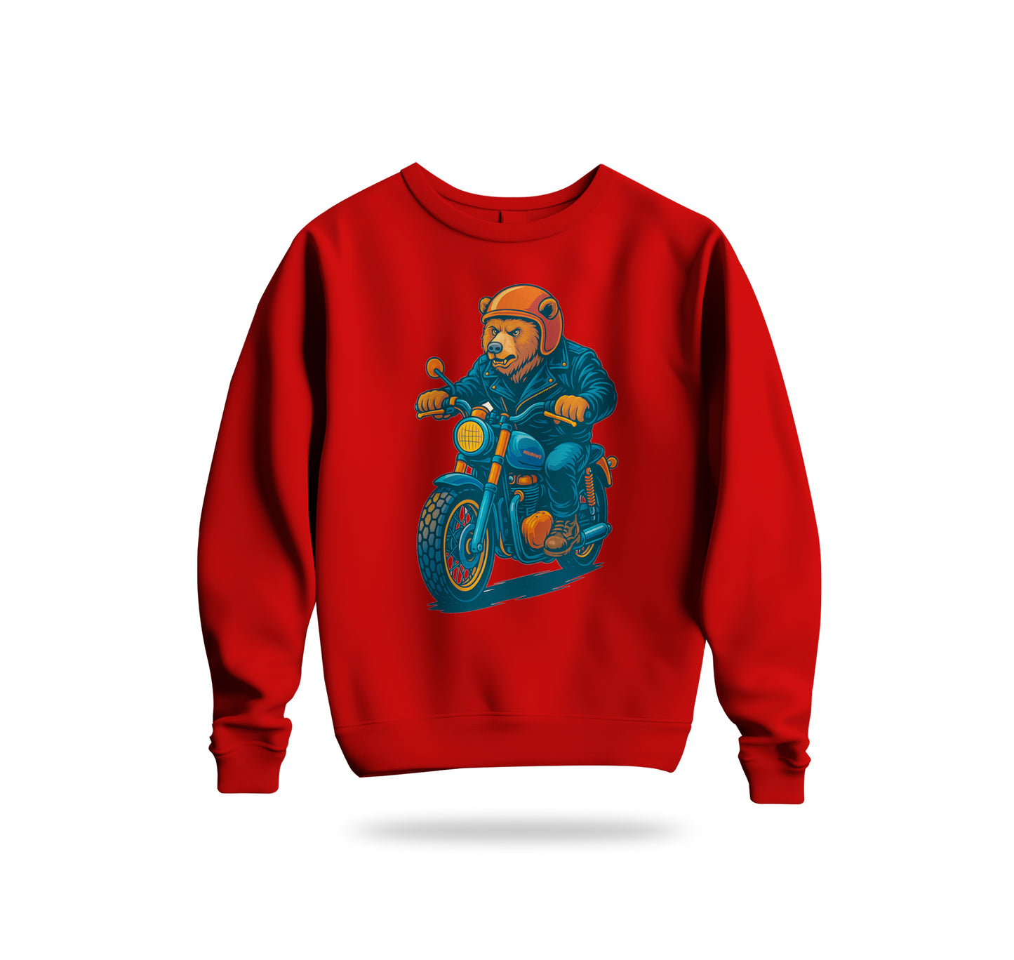 Orange BearZ Sweatshirt Baskılı Bisiklet Yaka – Unisex Sweat Collection